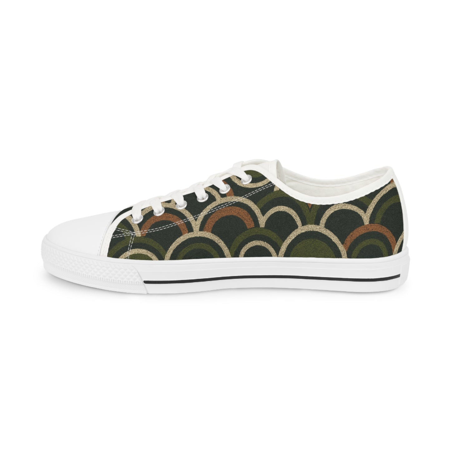 Men's Boho Deco Olive Scallop Low Top Sneakers