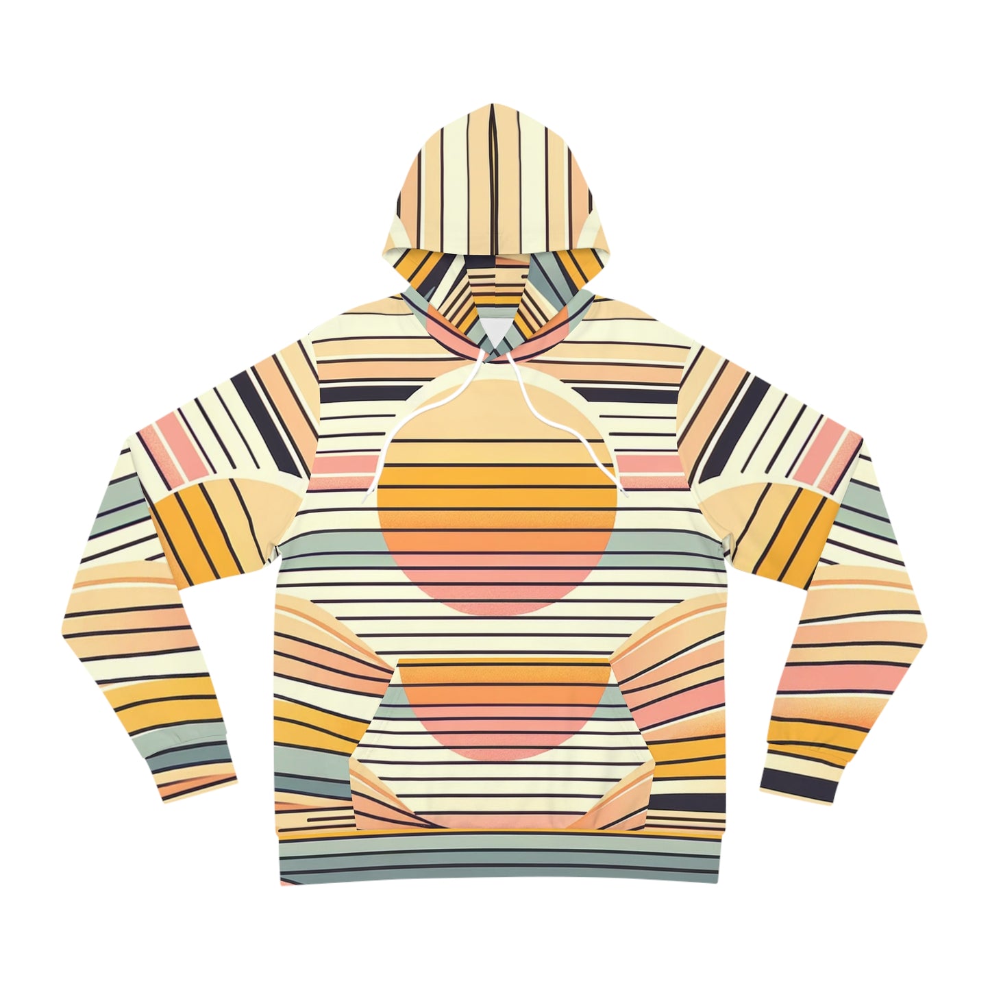 Adult Retro Sunset Stripe Hoodie