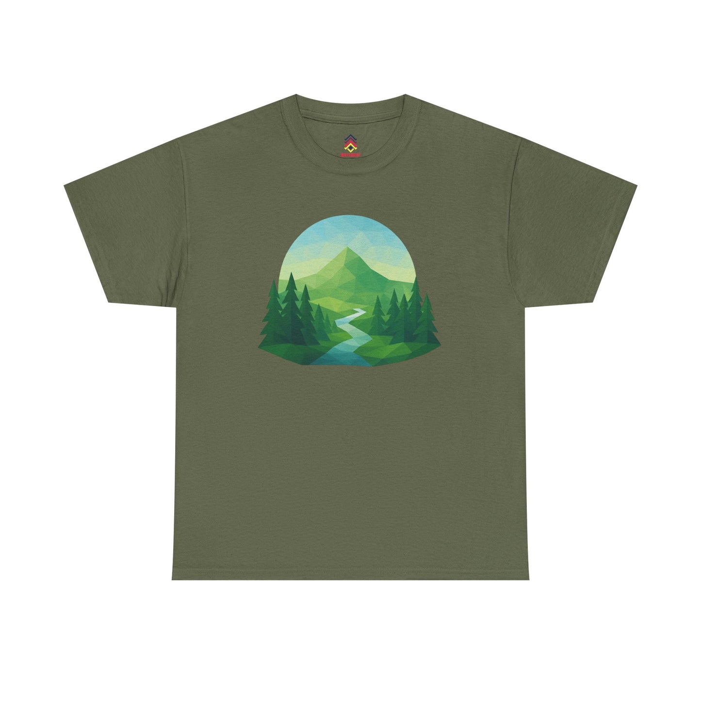 Adult Mountain Path Geometric T-shirt