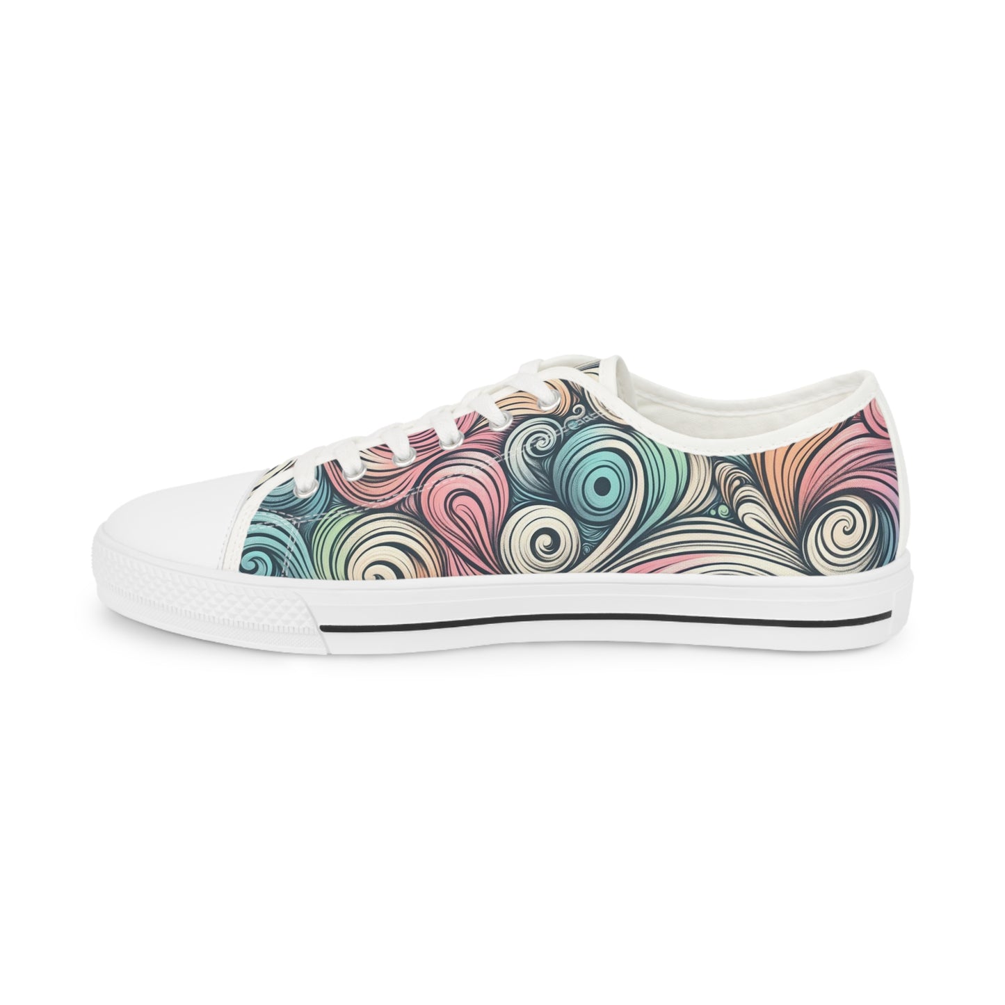 Men's Pastel Swirl Low Top Sneakers