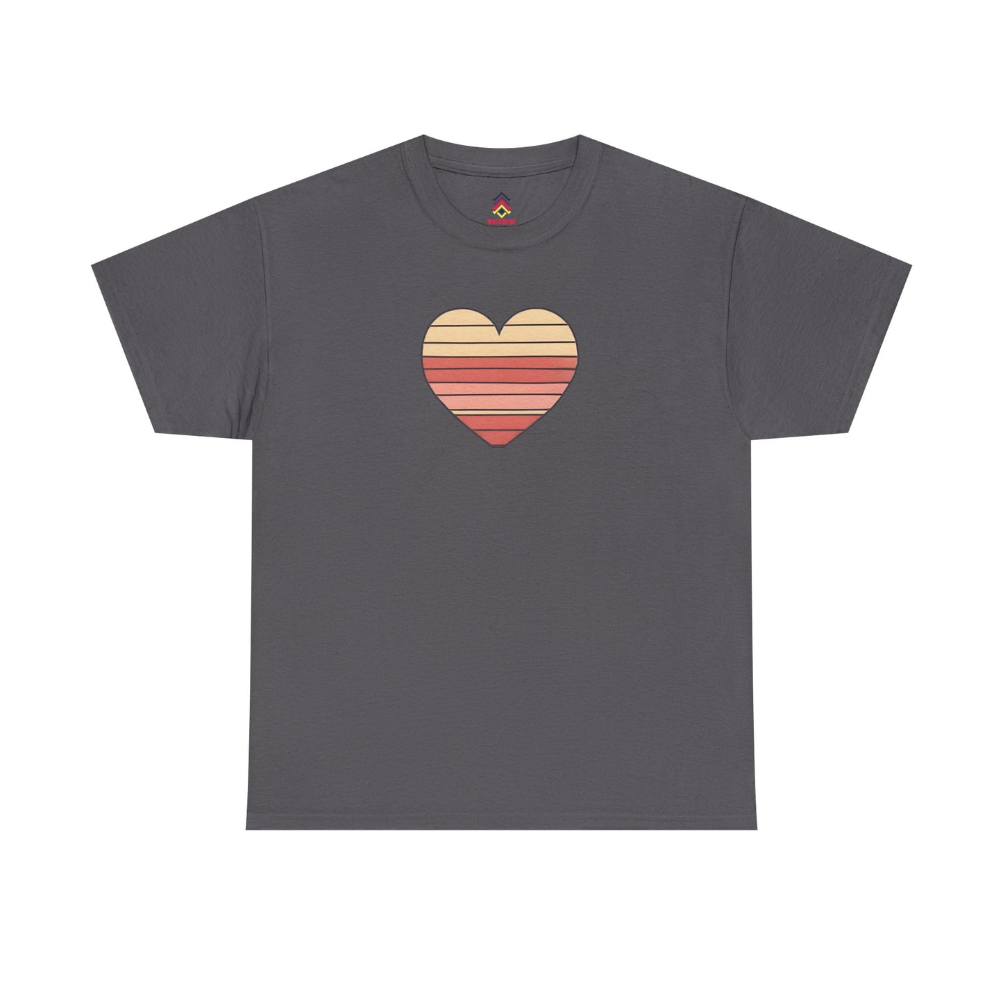 Adult Valentine's Day Retro Heart T-Shirt