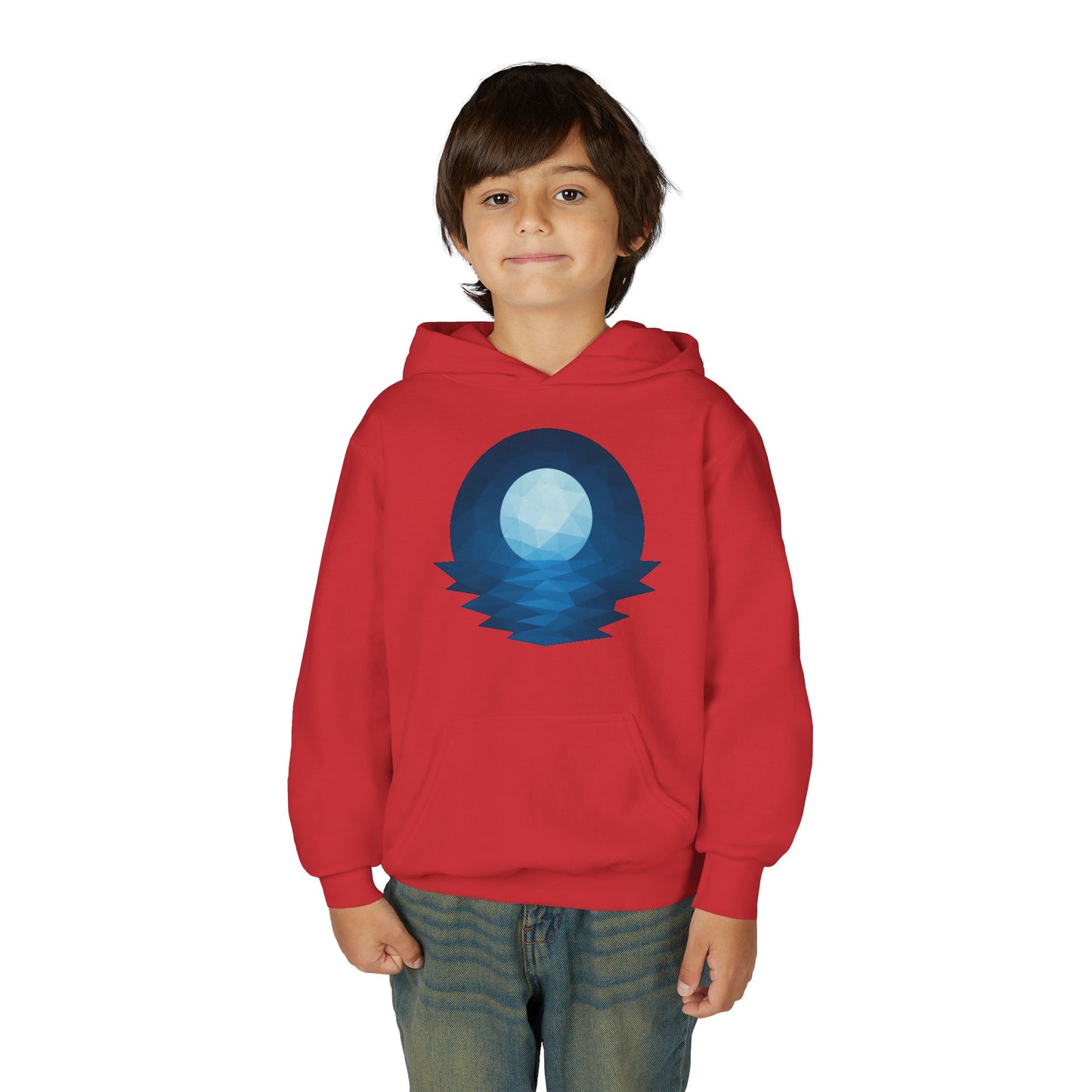 Kids Blue Moon Geometric Hoodie