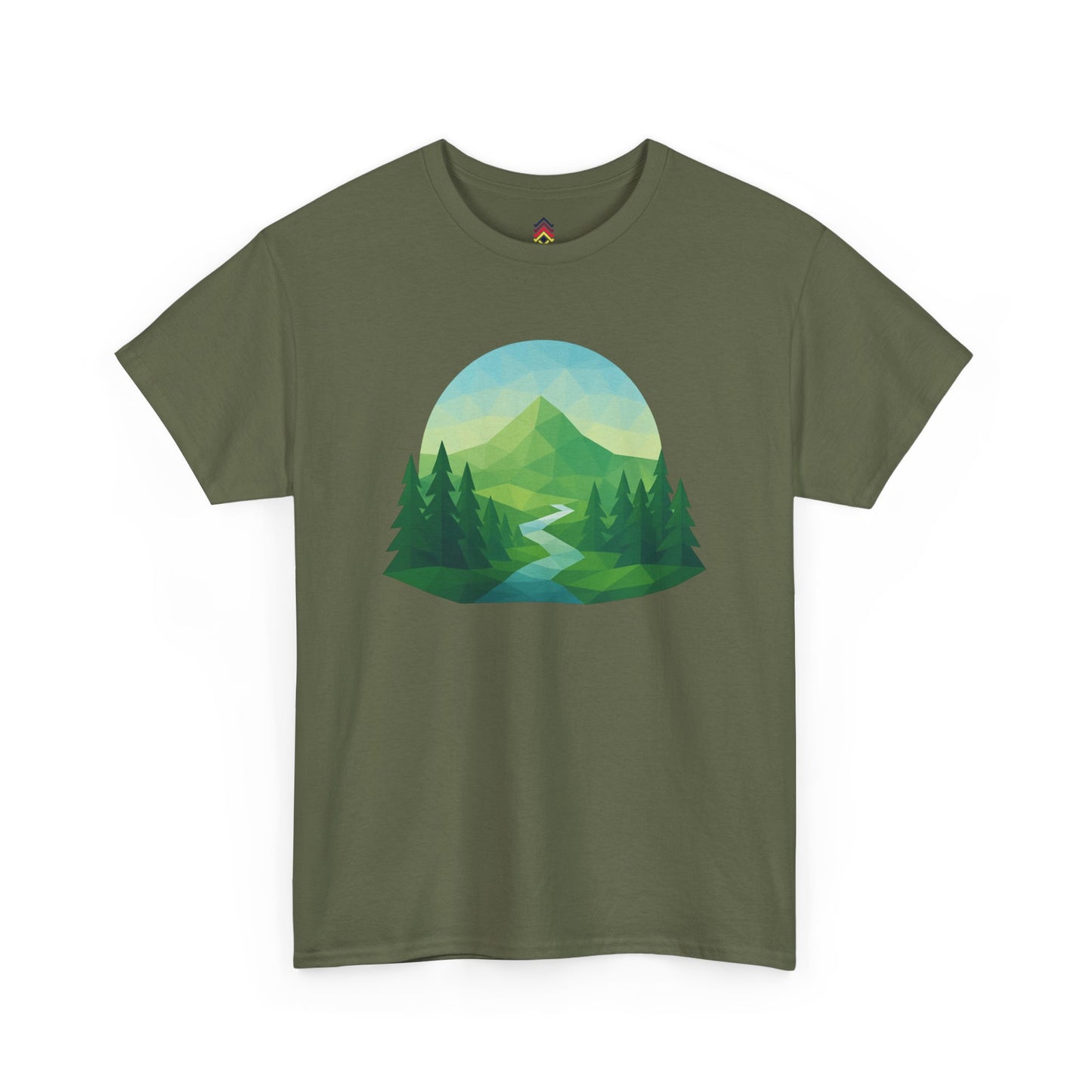 Adult Mountain Path Geometric T-shirt