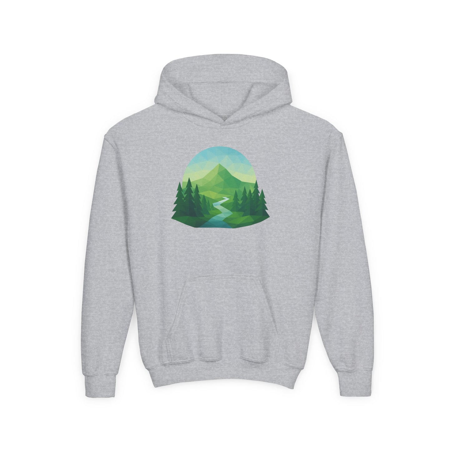 Kids Mountain Path Geometric Hoodie