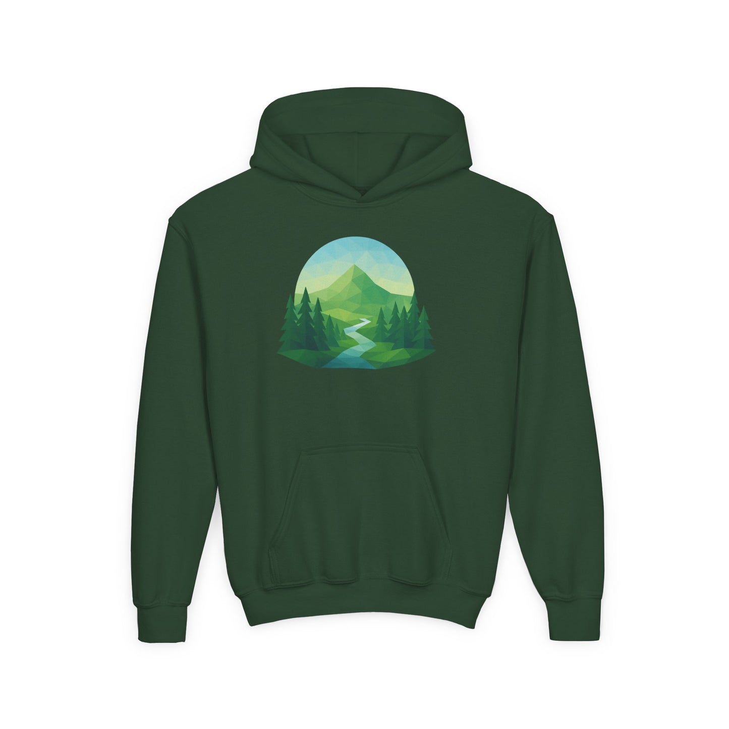 Kids Mountain Path Geometric Hoodie