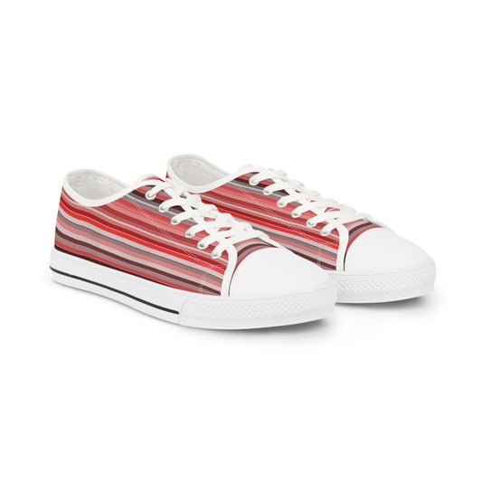 Men's Berry Stripe Low Top Sneakers