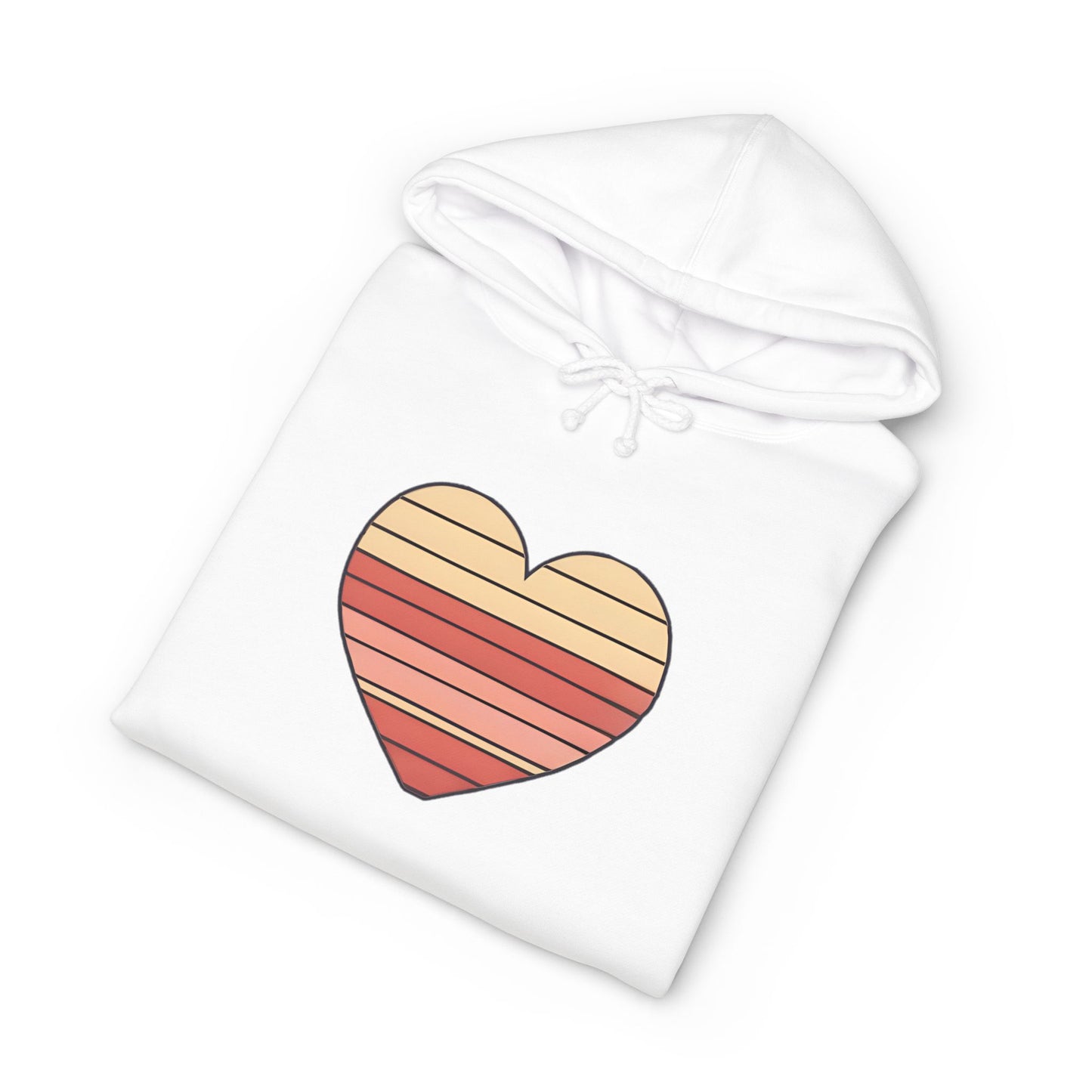 Adult Valentine's Day Retro Heart Hoodie