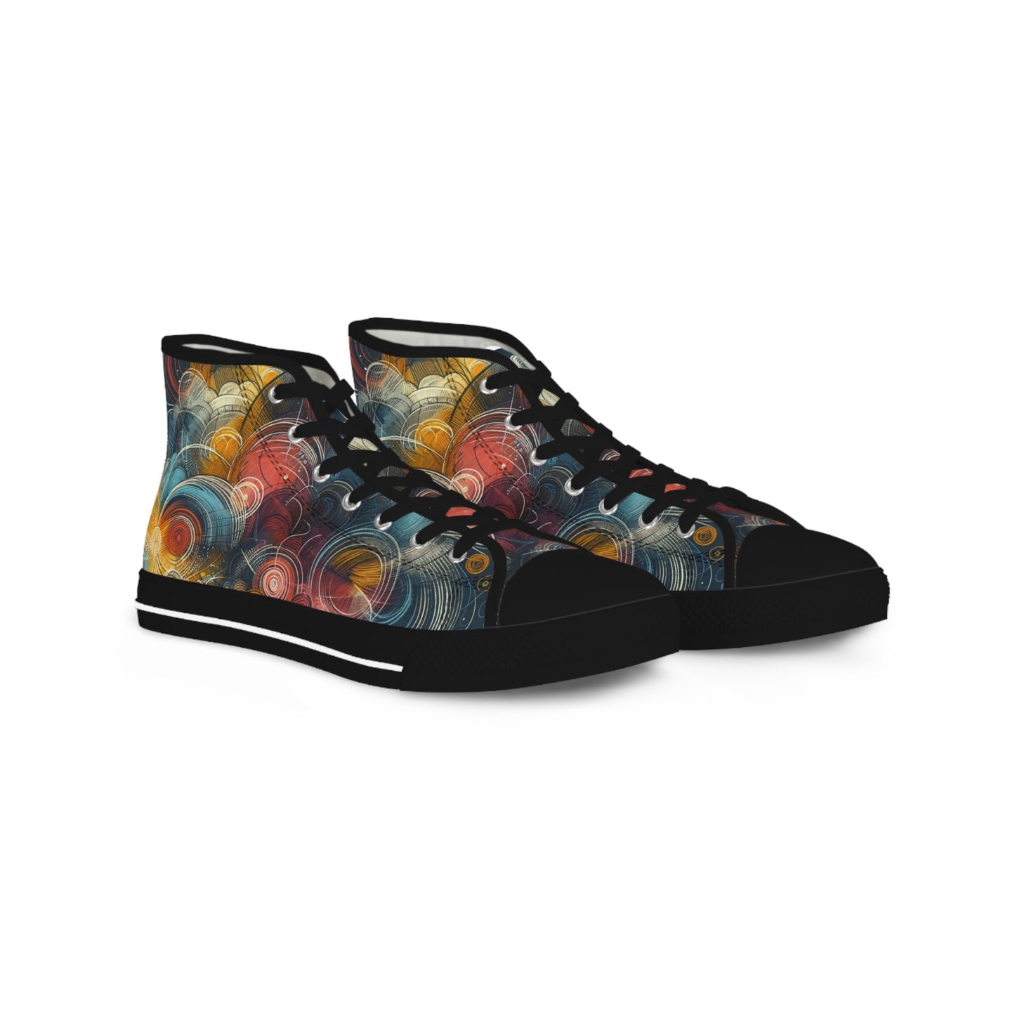 Men's Spiral Elegance High-Top Sneakers