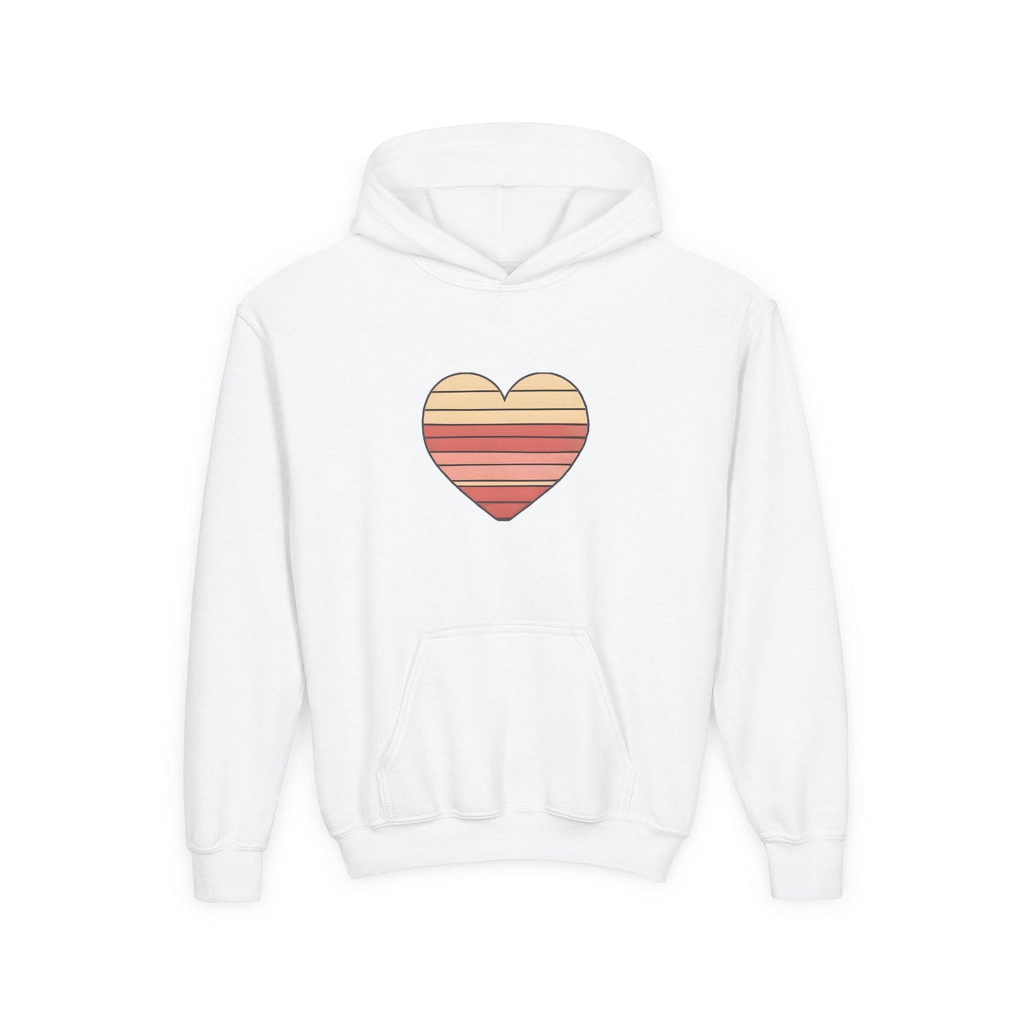 Kids' Valentine's Day Retro Heart Hoodie