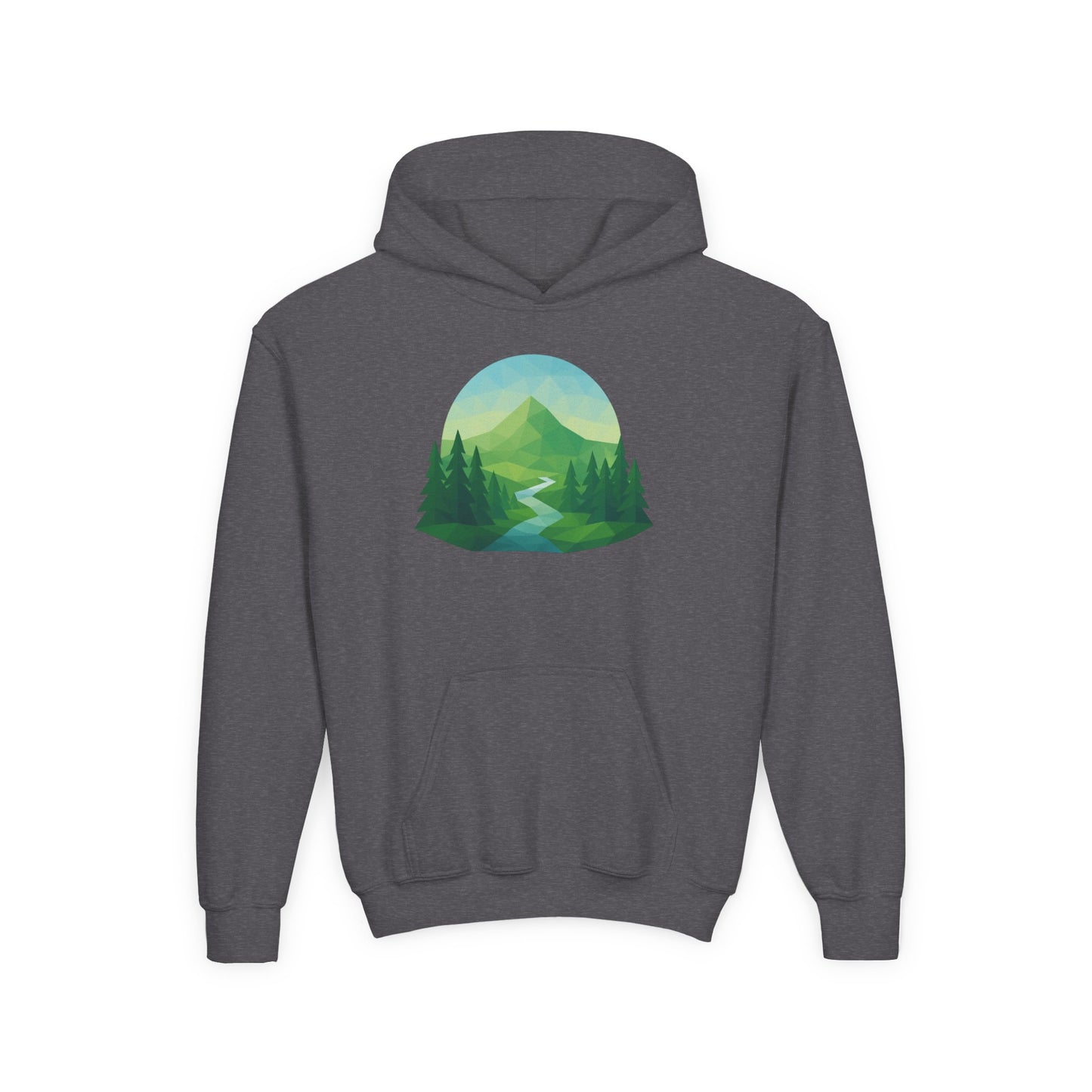 Kids Mountain Path Geometric Hoodie