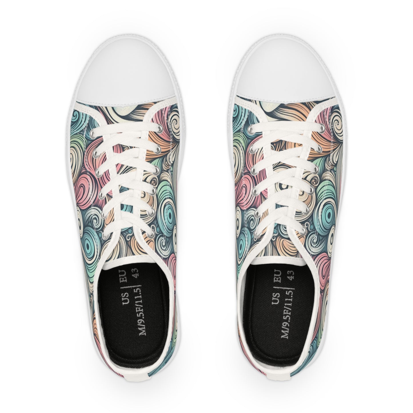 Men's Pastel Swirl Low Top Sneakers