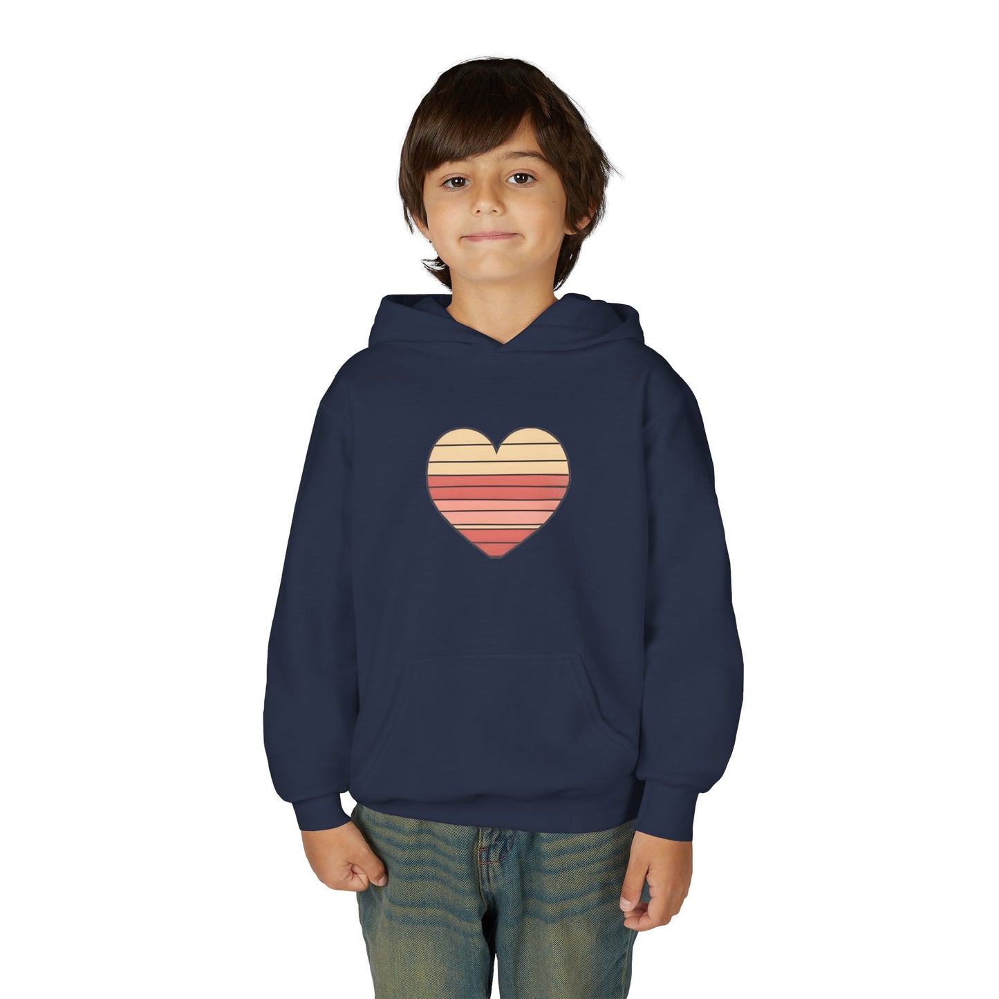 Kids' Valentine's Day Retro Heart Hoodie