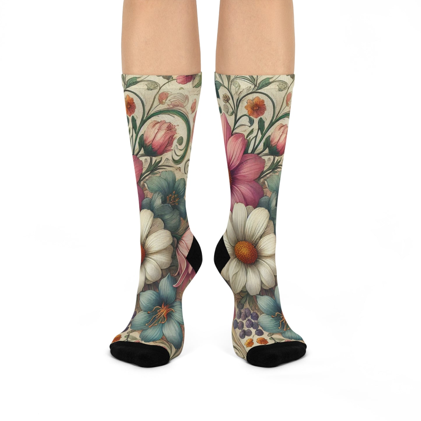 Floral Vintage Crew Socks