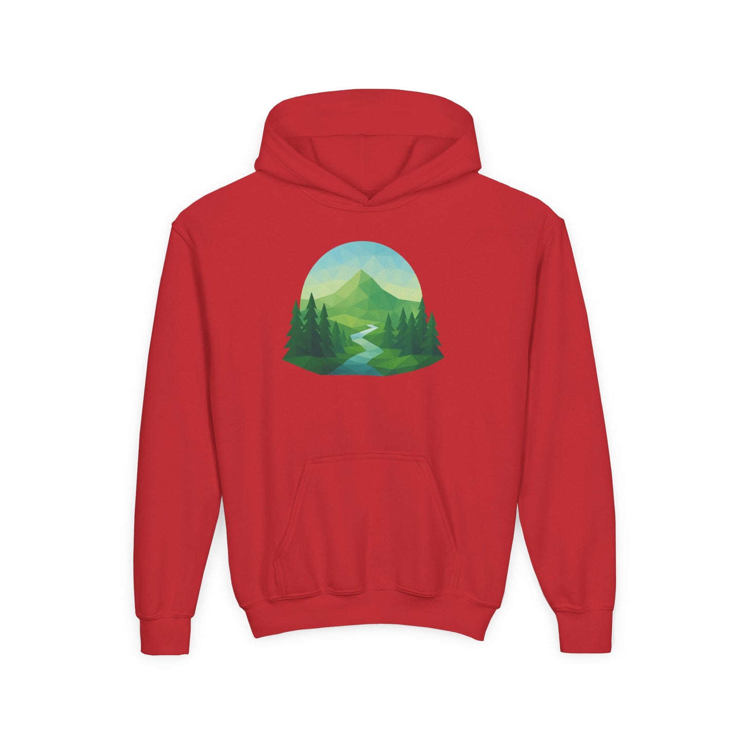 Kids Mountain Path Geometric Hoodie