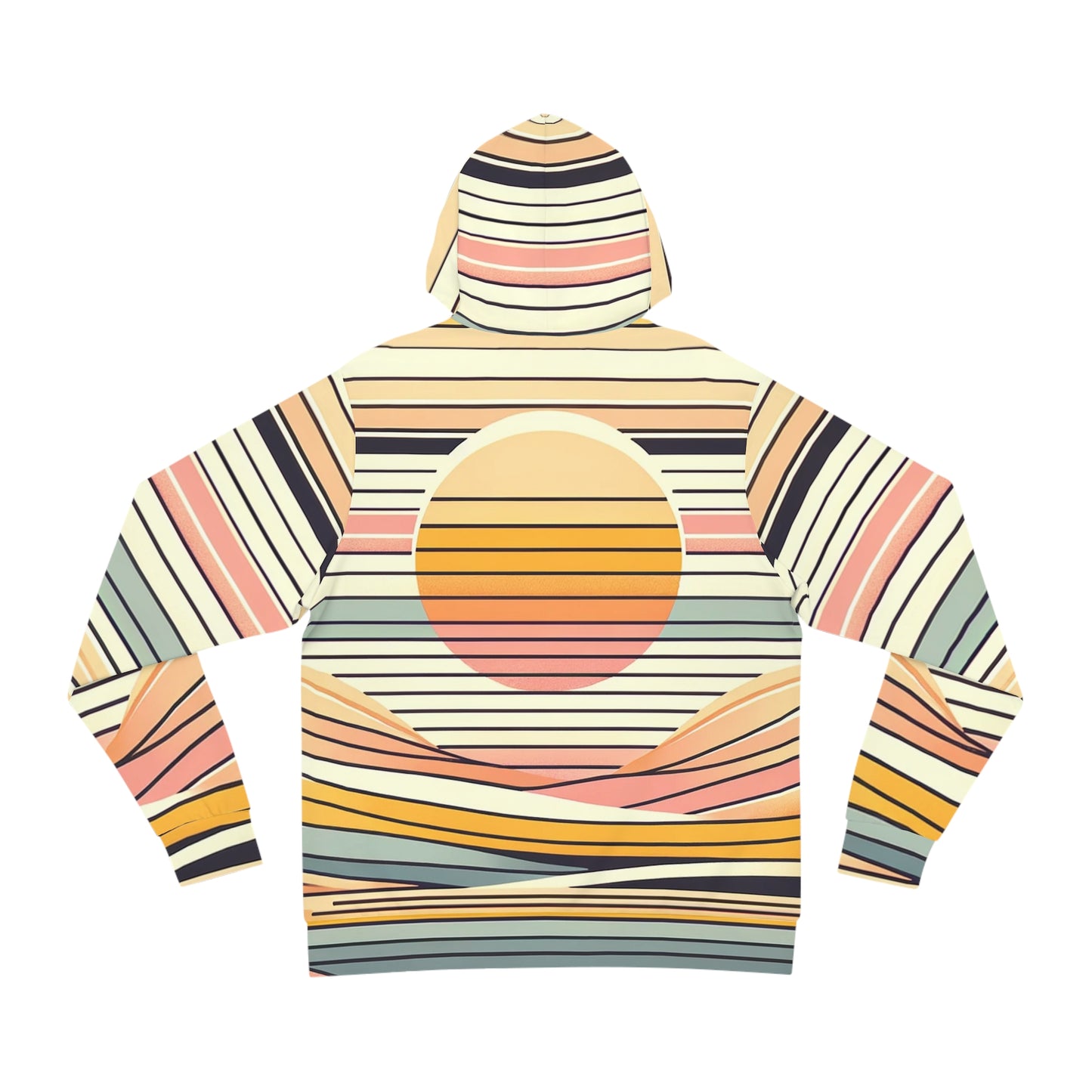Adult Retro Sunset Stripe Hoodie