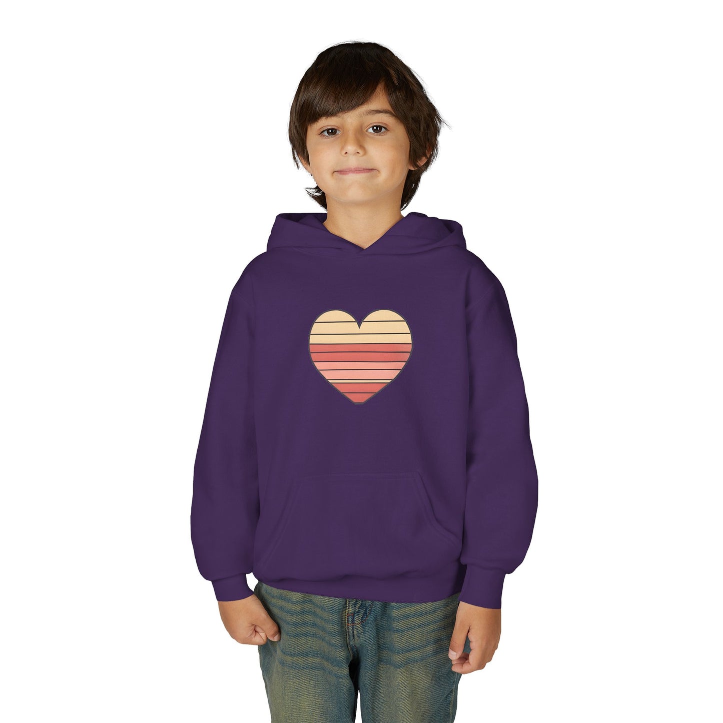 Kids' Valentine's Day Retro Heart Hoodie