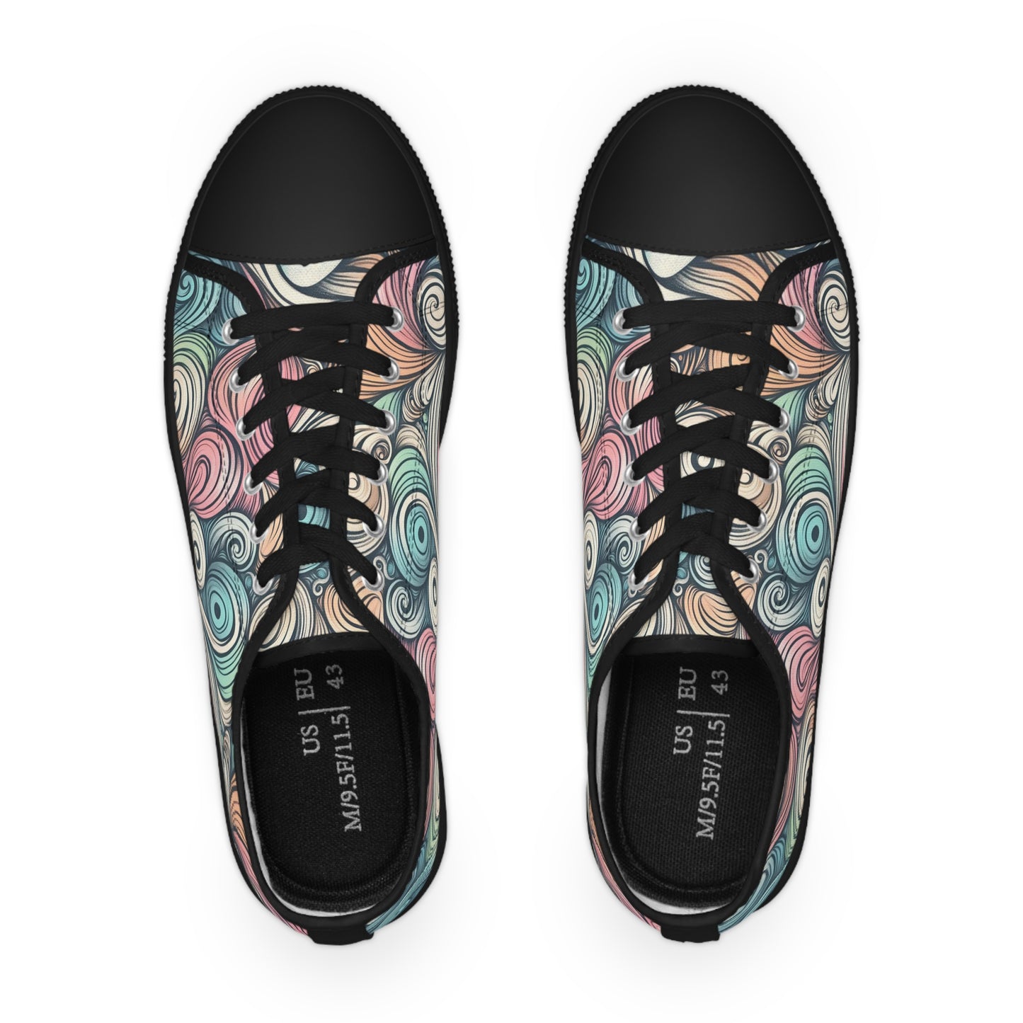 Men's Pastel Swirl Low Top Sneakers