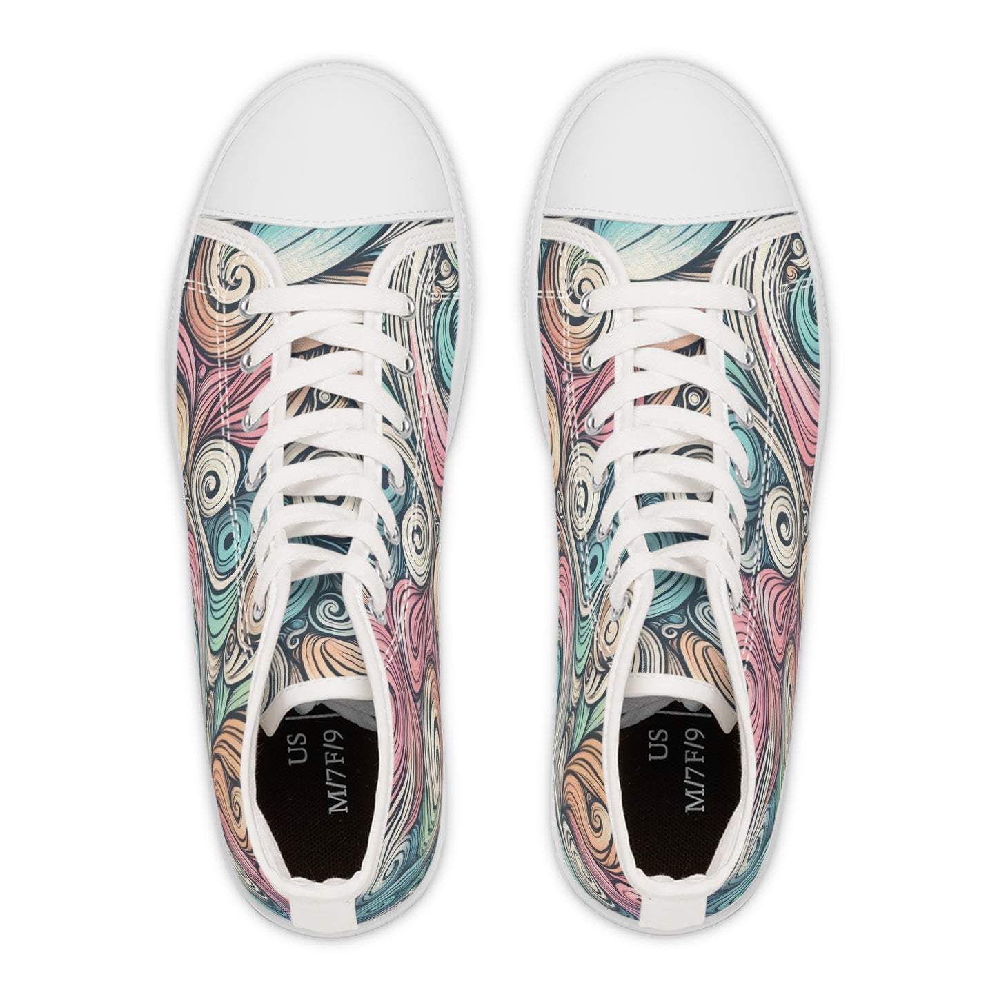 Women's Pastel Swirl High-Top Sneakers