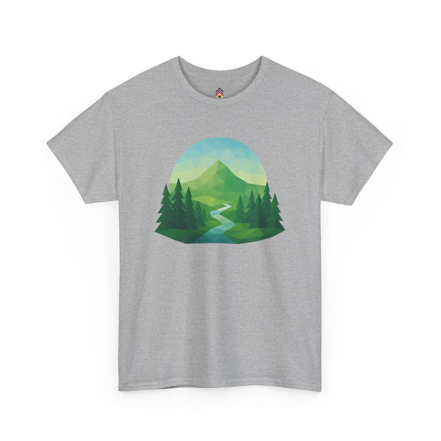 Adult Mountain Path Geometric T-shirt