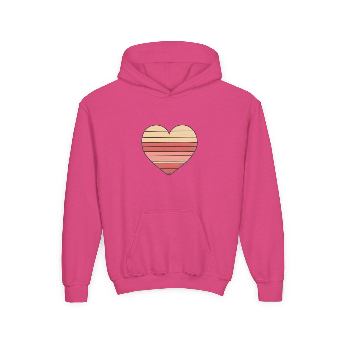 Kids' Valentine's Day Retro Heart Hoodie