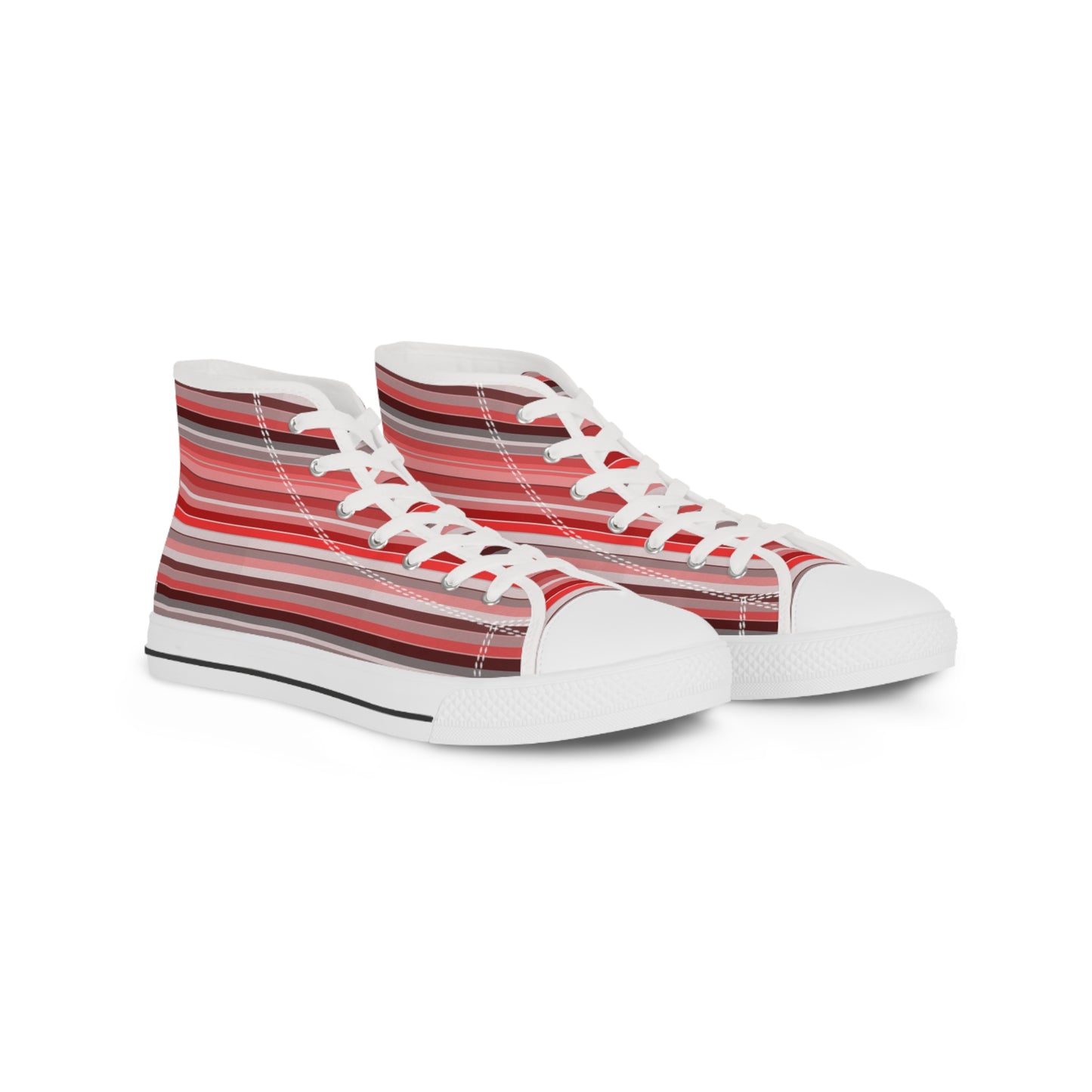 Men's Berry Stripe High-Top Sneakers