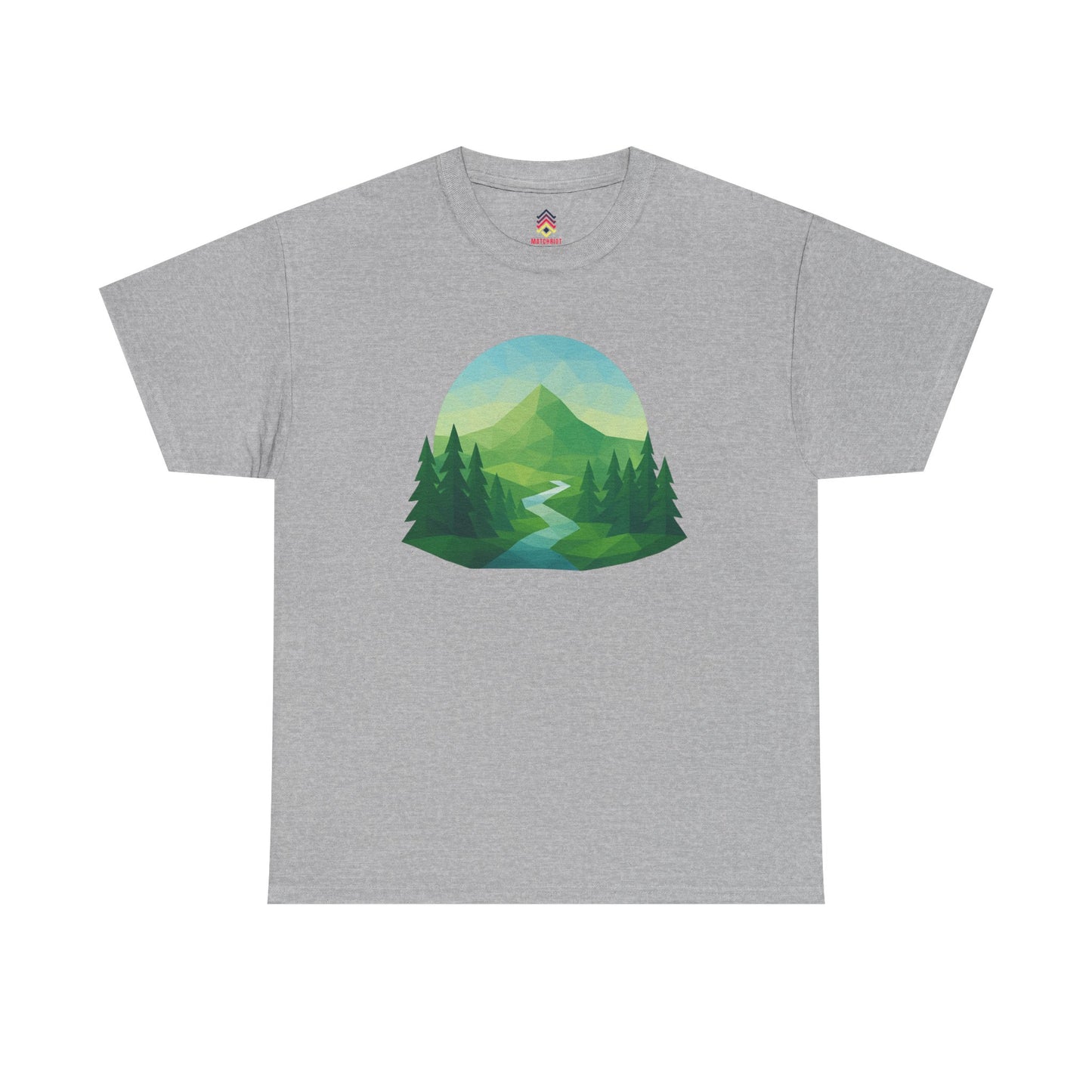 Adult Mountain Path Geometric T-shirt