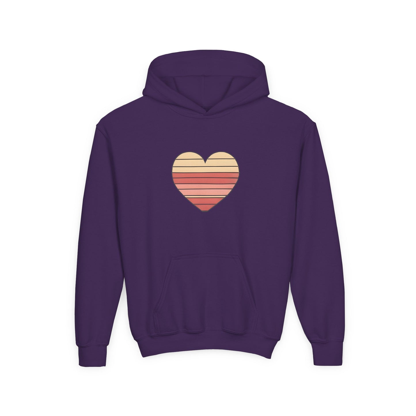 Kids' Valentine's Day Retro Heart Hoodie