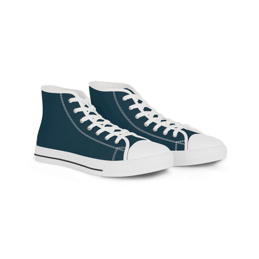 Men's Midnight Teal High-Top Sneakers