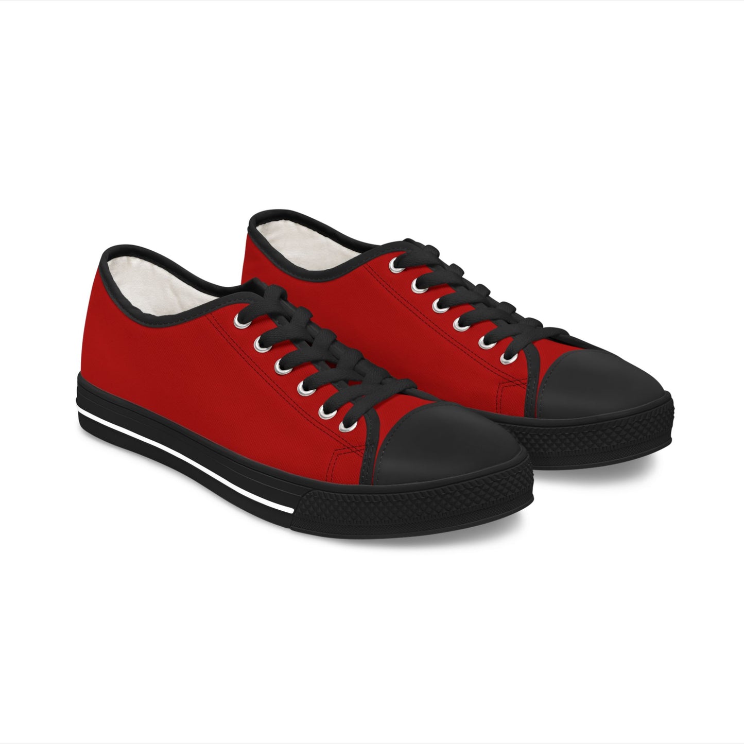 Women's Signal Red Low-Top Sneakers