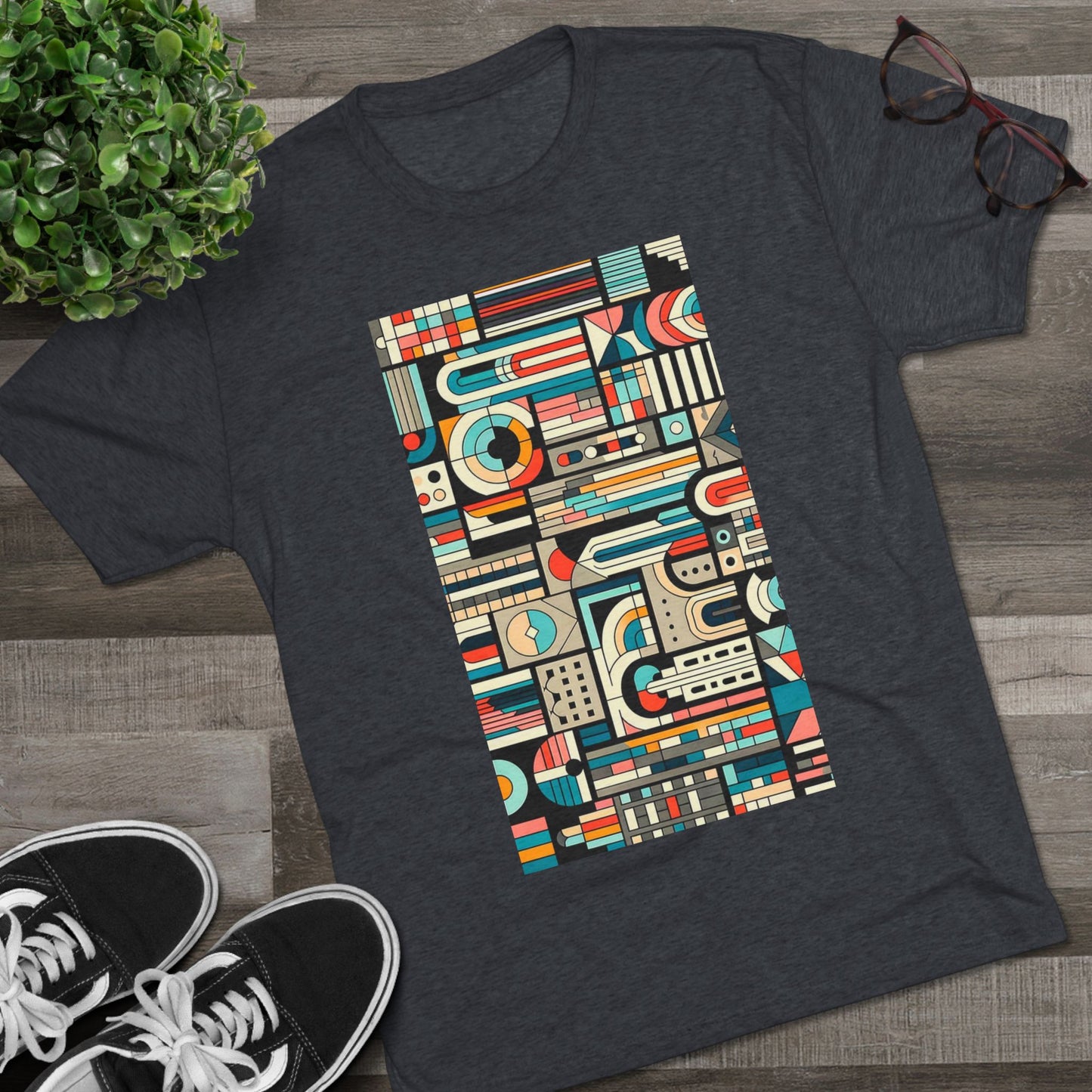 Adult Geometric Cityscape T-Shirt