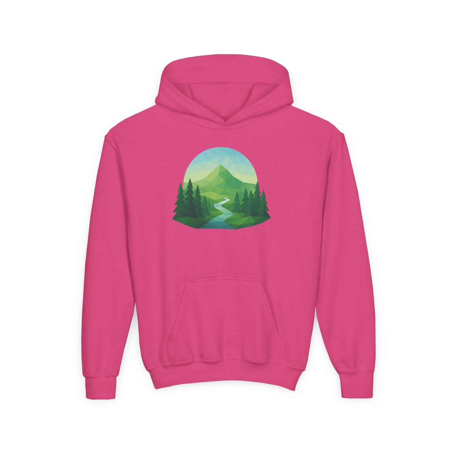 Kids Mountain Path Geometric Hoodie