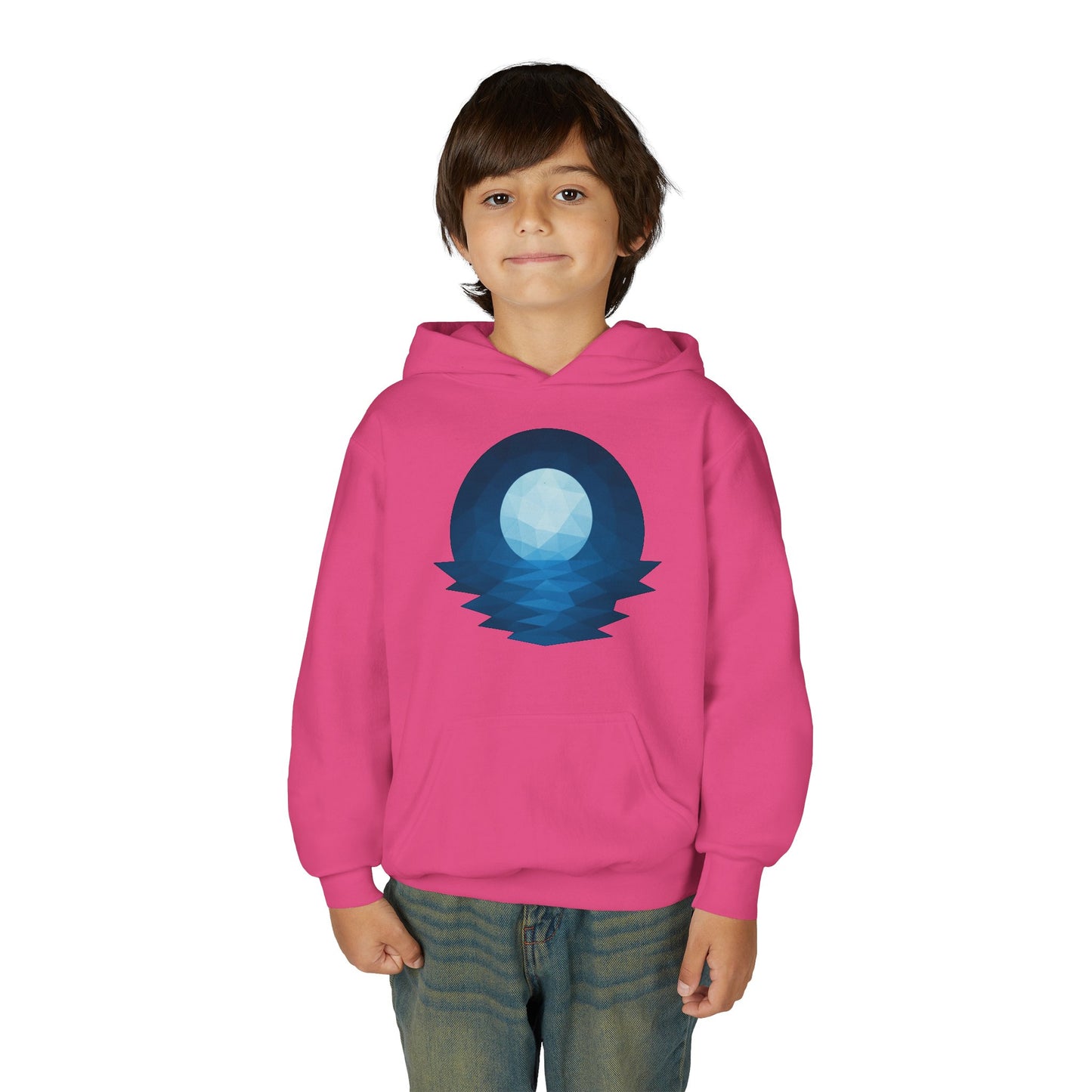 Kids Blue Moon Geometric Hoodie
