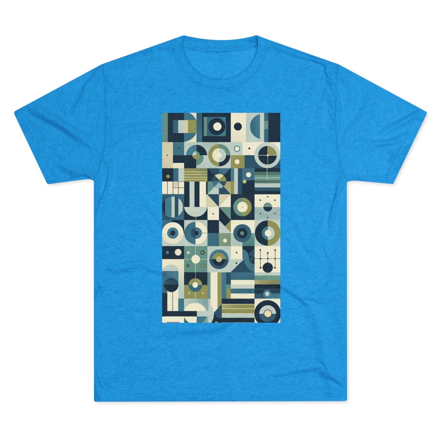 Adult Geometric Blue Print T-Shirt