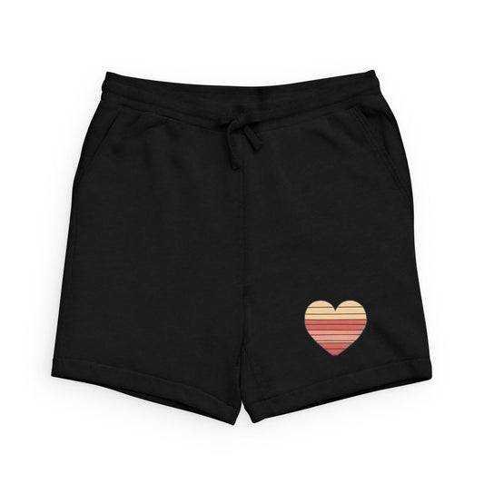 Valentine's Day Retro Heart Stripe Shorts