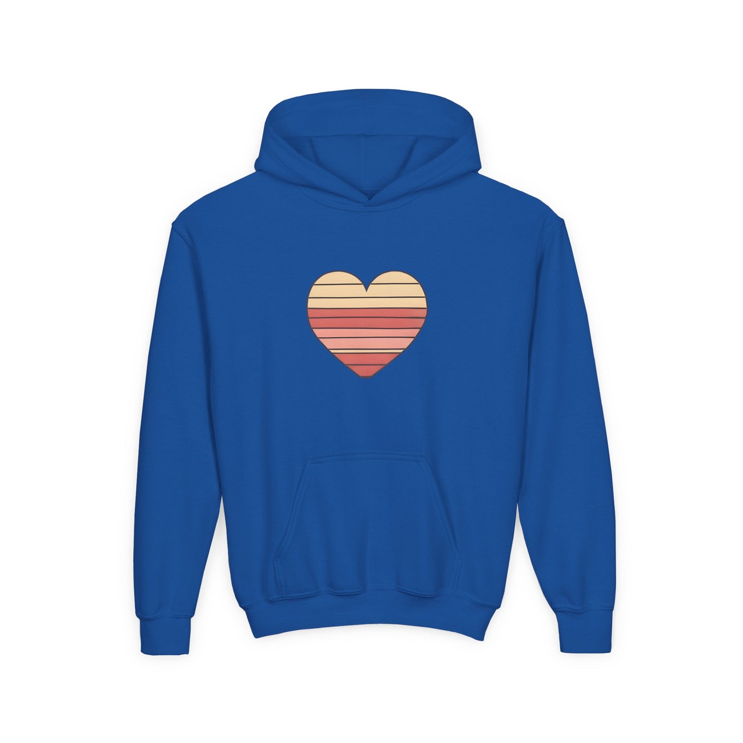 Kids' Valentine's Day Retro Heart Hoodie