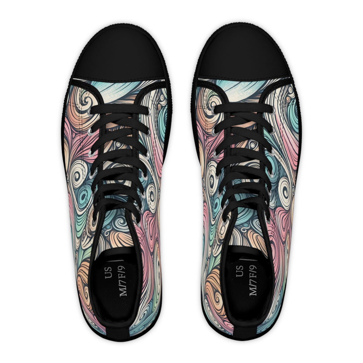 Women's Pastel Swirl High-Top Sneakers