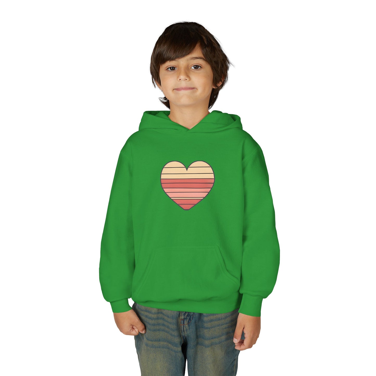 Kids' Valentine's Day Retro Heart Hoodie