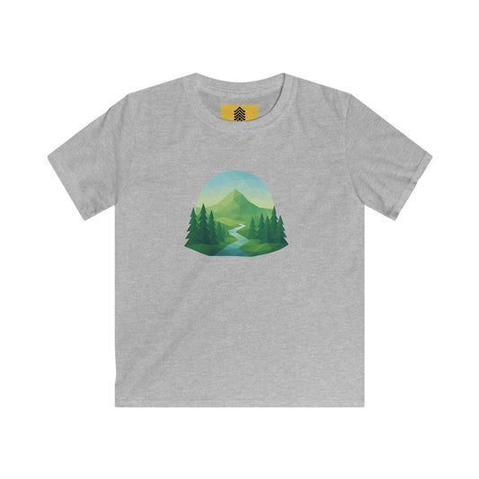 Kids Mountain Path Geometric T-shirt