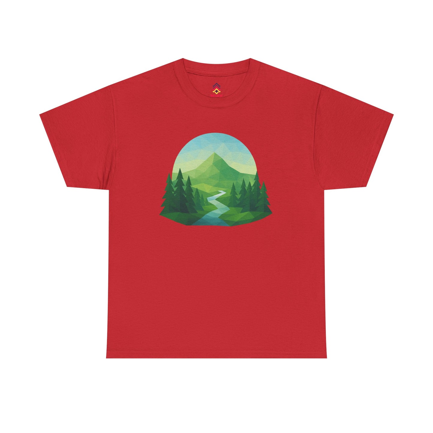 Adult Mountain Path Geometric T-shirt