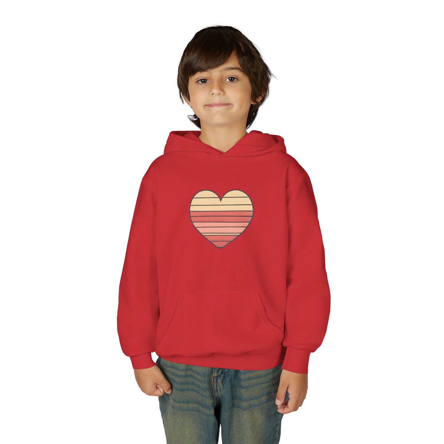 Kids' Valentine's Day Retro Heart Hoodie