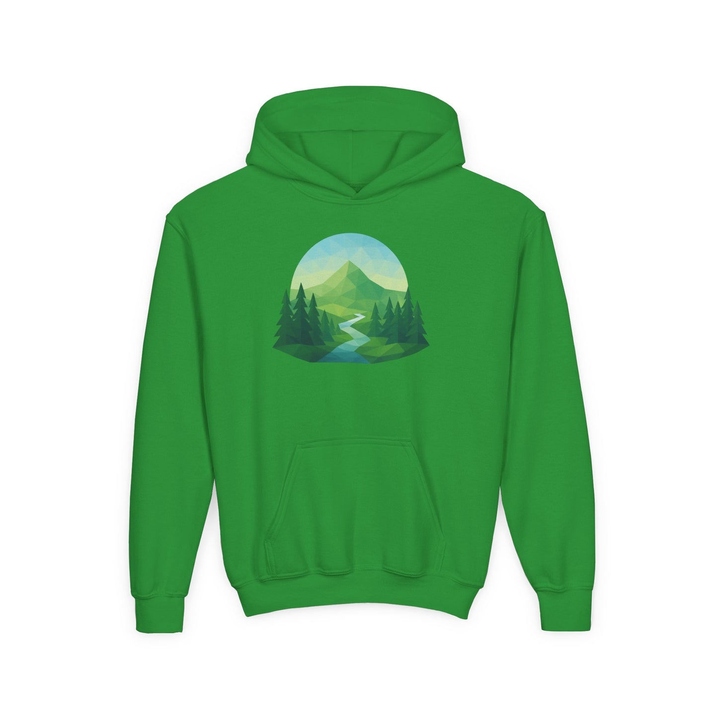 Kids Mountain Path Geometric Hoodie