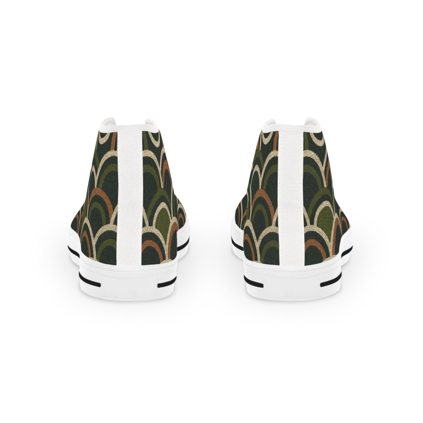Men's Boho Deco Olive Scallop High Top Sneakers