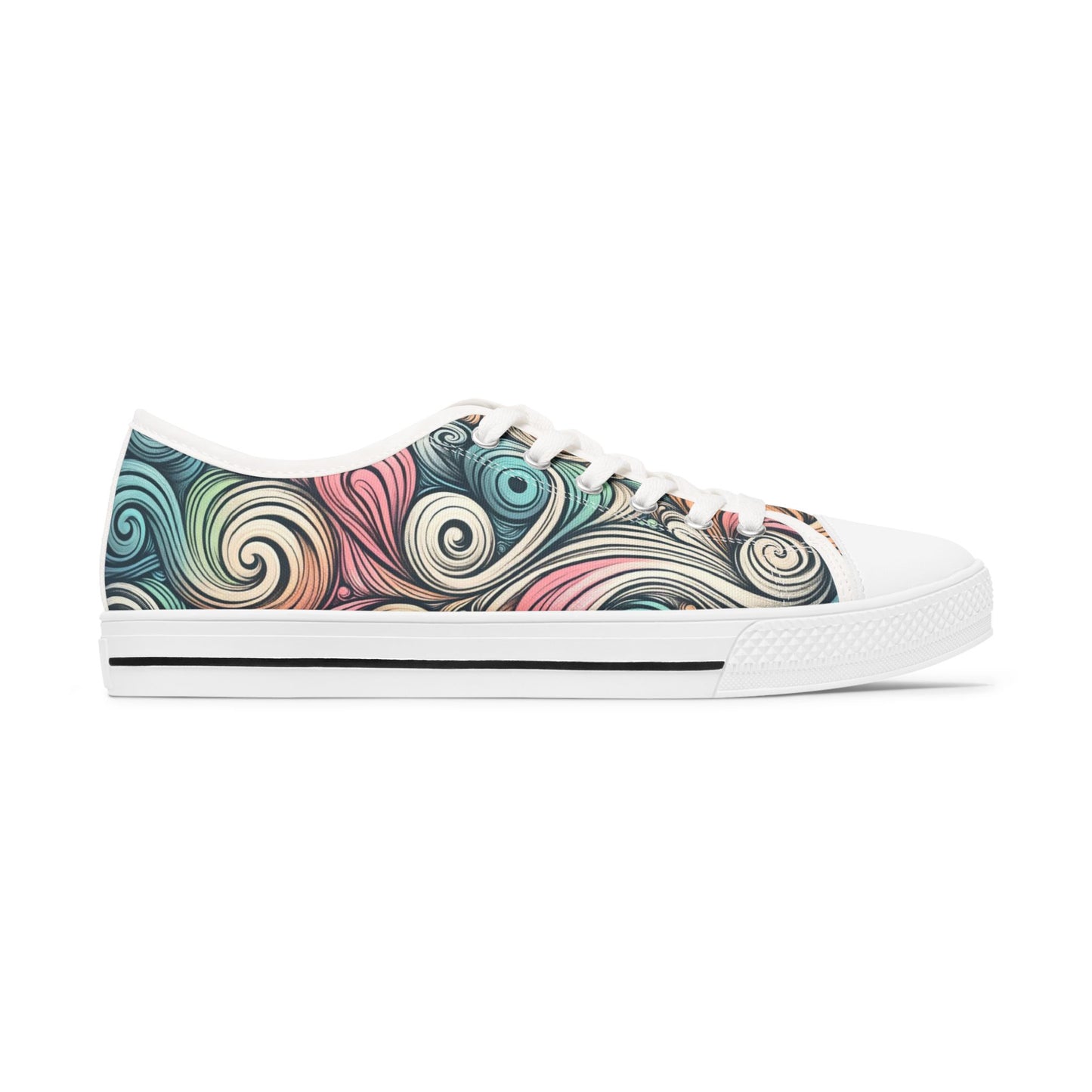 Women's Pastel Swirl Low-Top Sneakers