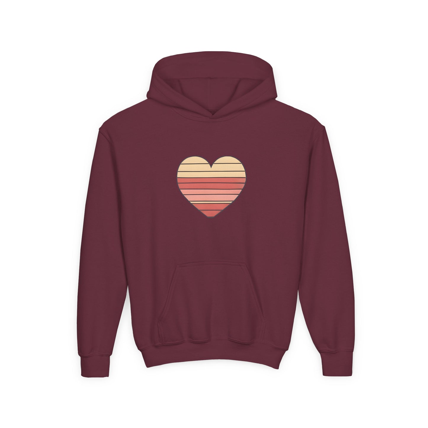 Kids' Valentine's Day Retro Heart Hoodie