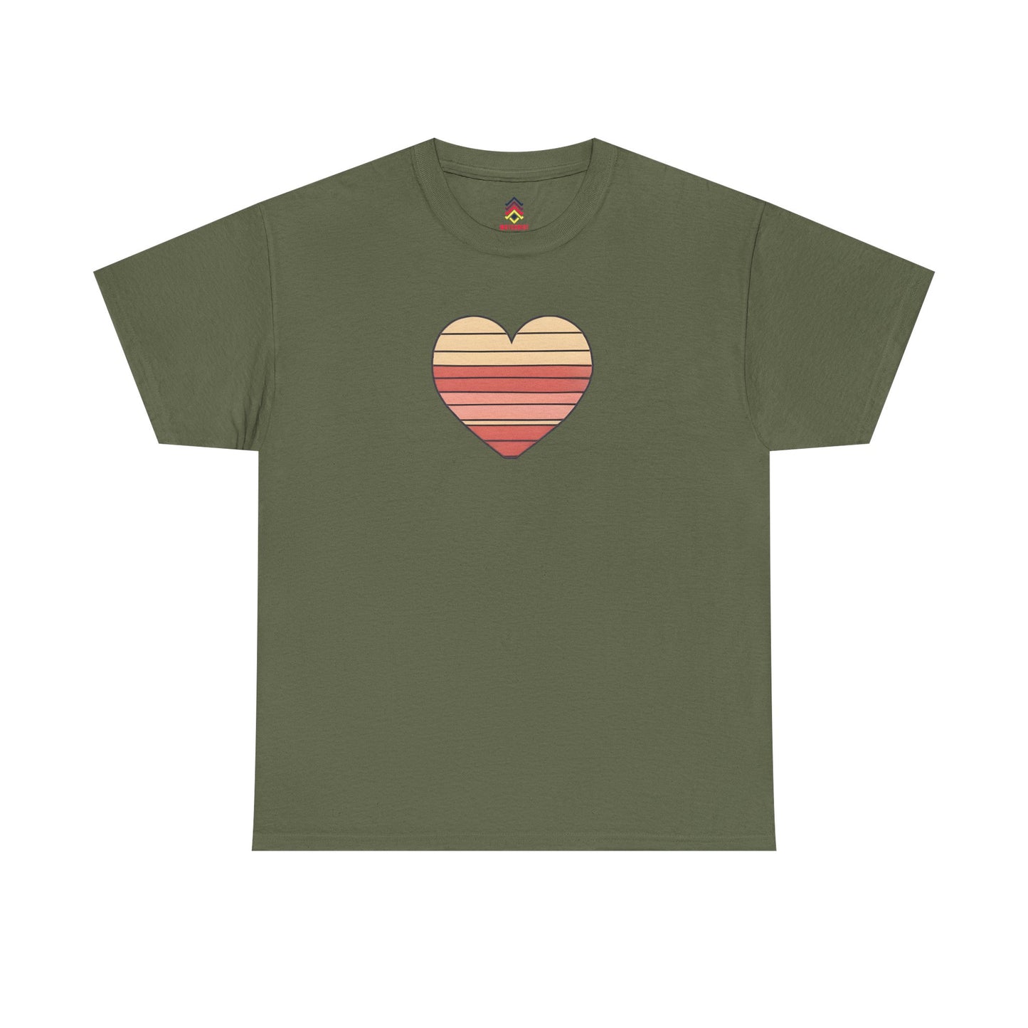 Adult Valentine's Day Retro Heart T-Shirt