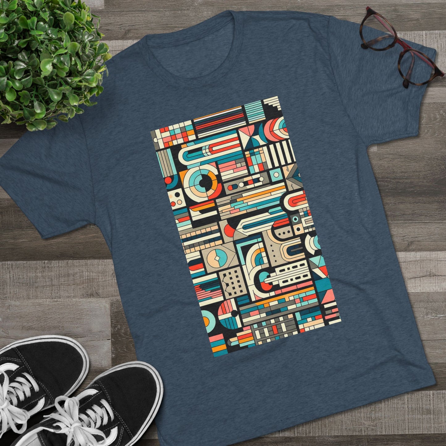 Adult Geometric Cityscape T-Shirt