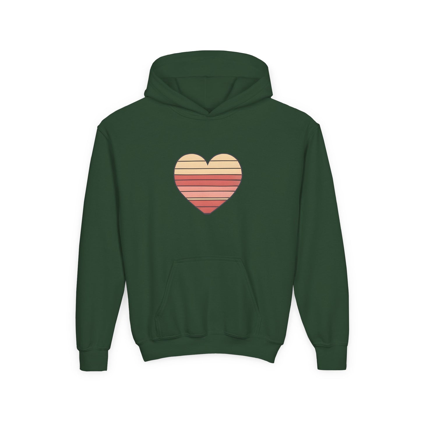 Kids' Valentine's Day Retro Heart Hoodie