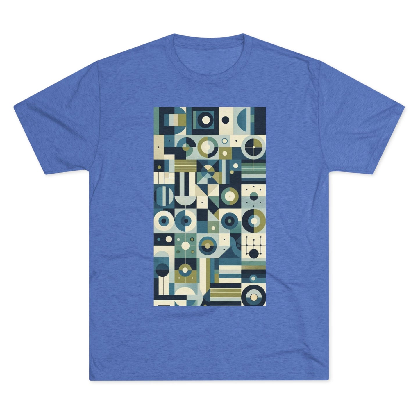 Adult Geometric Blue Print T-Shirt