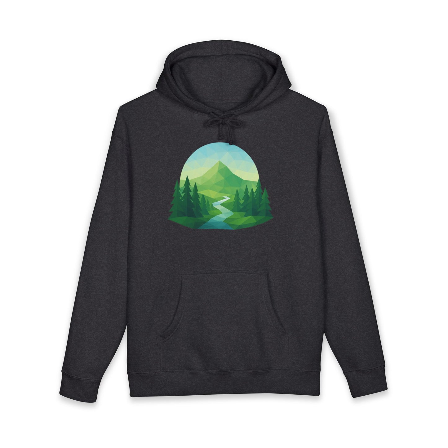 Adult Mountain Path Geometric Hoodie