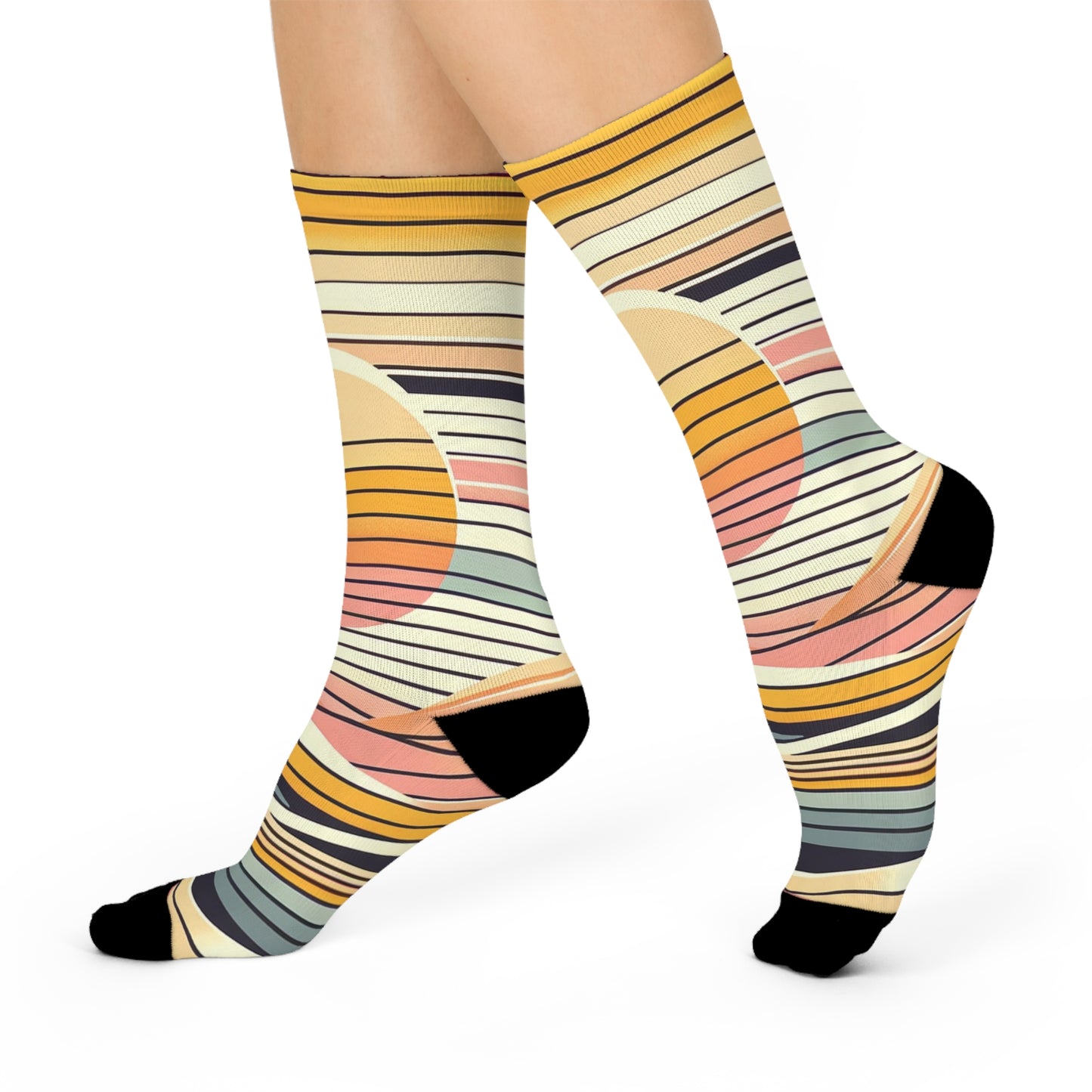Retro Sunset Crew Socks